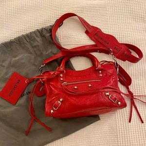 Balenciaga Red Mini City Bag